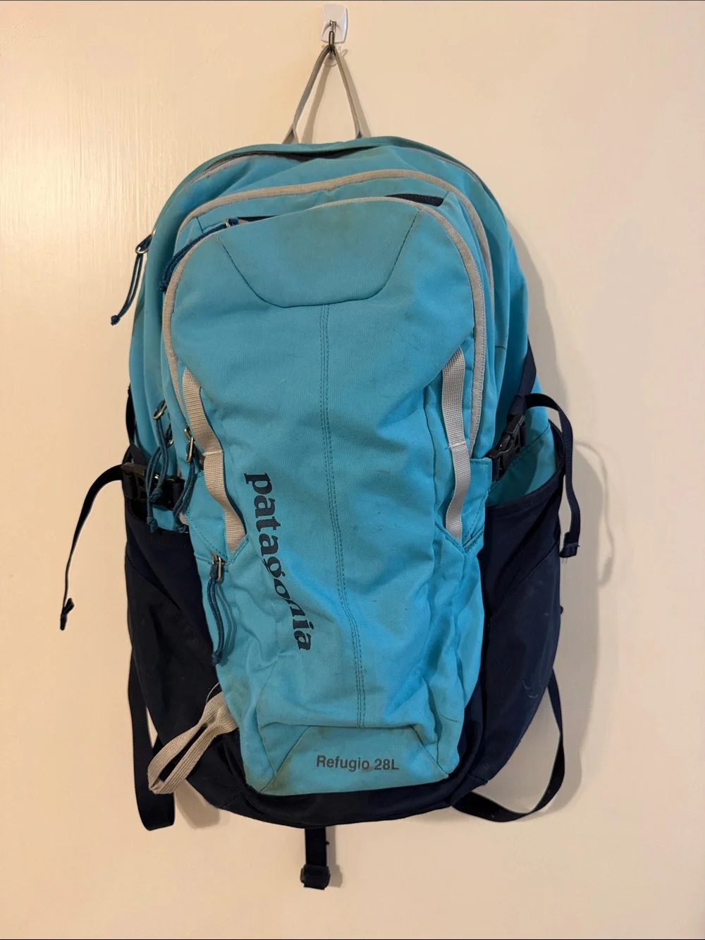 Patagonia Turquoise and Navy Refugio 28L Backpack